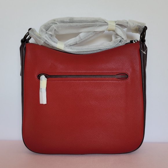 COACH Chaise Colorblocked Pebbled Leather Crossbody- Brick Red Multi-color ⭐ - Picture 5 of 16